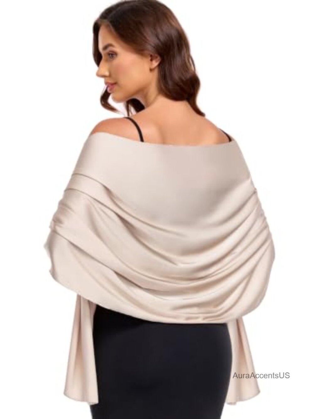 Satin Shawl Wrap for Women Evening Dress Wedding Formal Party